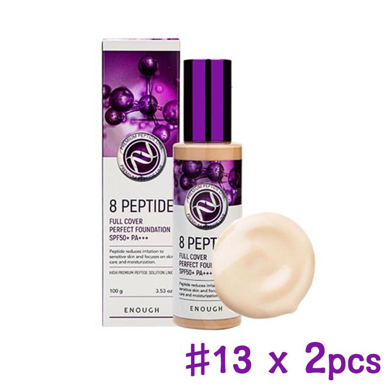 ENOUGH Тональная основа Premium 8 Peptide Full Cover Perfect 100 г (9 вариантов)