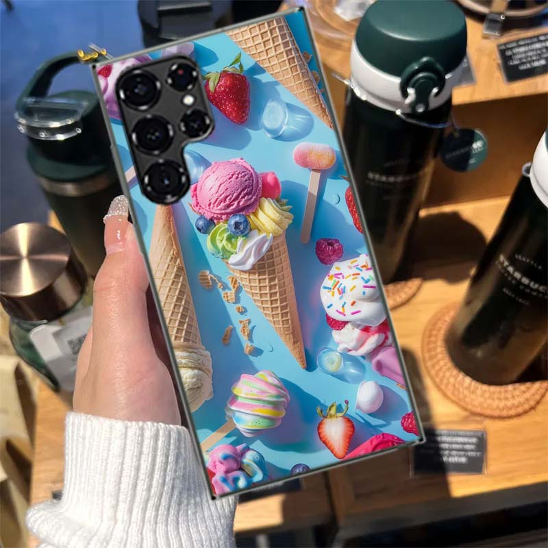 Colorful Ice Cream and Popsicles Cases Phone Case for Samsung Galaxy S26 Ultra S25 Edge S24 S23 FE S21 Plus S20 S22 S10 Cover TP