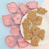 Baking Tools Creative Handmade Molds 8 Pcs/Set DIY Cartoon Biscuit Mould Christmas Cookie Cutters Plastic Baking Cookie Tools