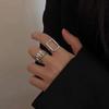 Retro Geometric Hollow Open Ring - Korean Style for Women