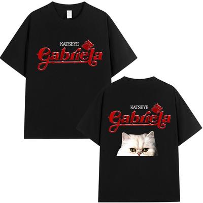 KATSEYE Gabriela Tour 2025 Графические Футболки Мода Винтаж Популярные Мужские Женские Футболка Свободный Хлопок Подарки для Фанов Футболка Стритвир