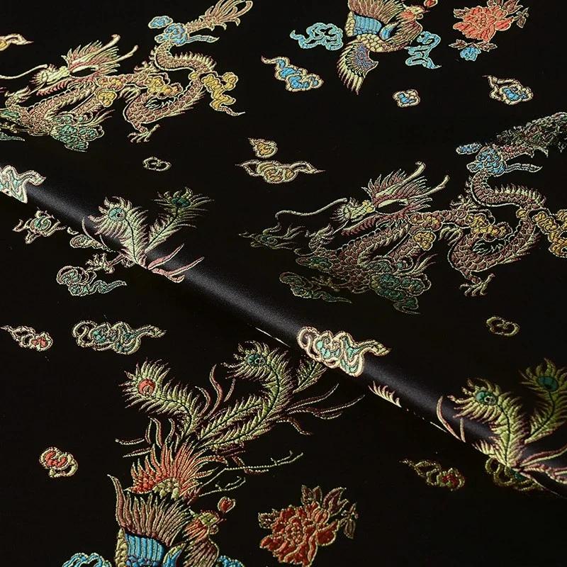 100 см жаккардовый гобелен атласная ткань шелк Helu Tongchun гладкая текстура подвеска парча династии Сун чонсам ханьфу