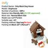 Ovly Фермерская конура DIY Building Block MOC PartsPuzzle Set with Garden Cannel Animals Dog House Nest Kit Kids Gift with Manual