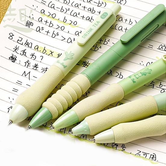 5Pcs Gel Pens Retractable Quick Dry Ink Pens 0.5mm Fine Point Black Ink Comfort Grip Smooth Writing Journaling Note Taking Pens School Office Supplies