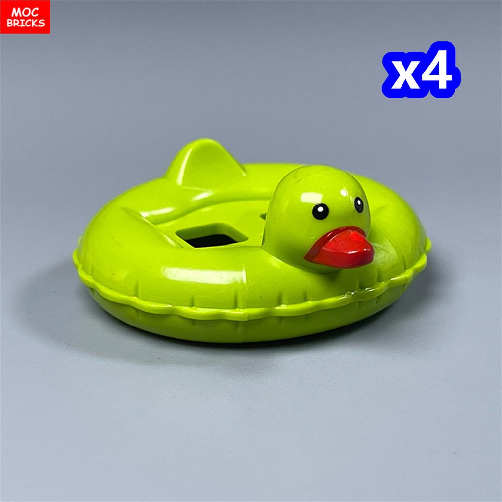 non-toxic MOC Bricks Animal Duck Swan River Lake Farm Scene View Accessories DIY Building Blocks Toys for Children Gifts