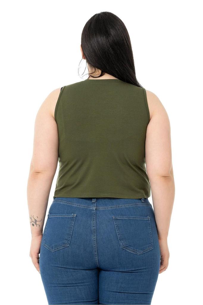 Женский стиль, боди большого размера, большие размеры, с круглым вырезом, без рукавов, укороченное боди из вискозы и норки