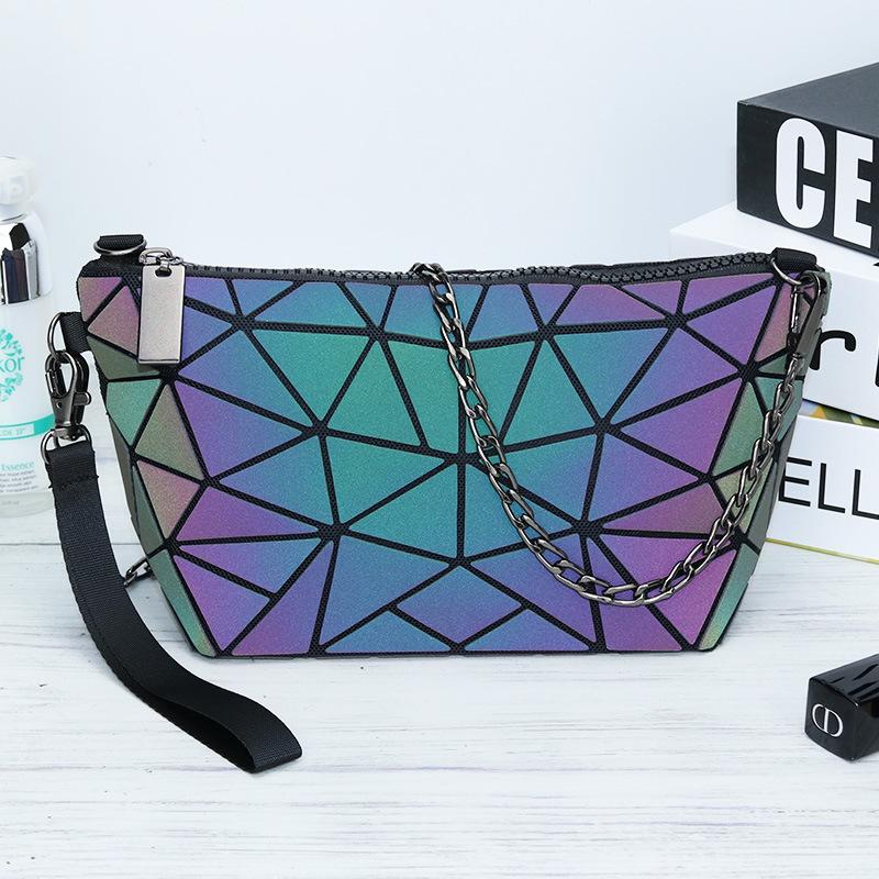 Геометрическая сумка-бриллиант Женская мини-геометрическая сумка-мессенджер Красочная косметичка Креативная складная женская сумочка