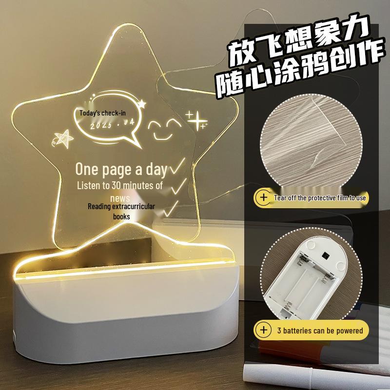 Стираемая светодиодная доска для рисования для детей – Портативная настольная доска для рисования и сообщений