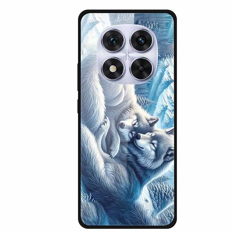 Закаленное Стекло Чехол Для Redmi Note 14 Pro Coque 14Pro Цветы Чехлы Для Телефона Для Xiaomi Redmi Note14 Pro Жесткий Задний Чехол Funda