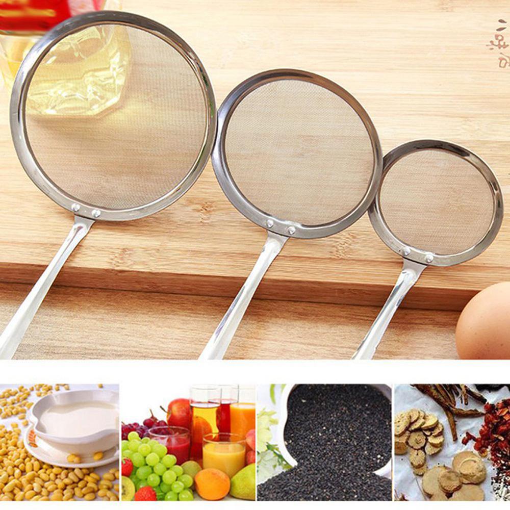 Steel Kitchen Gadget Cooking Tool Kitchen Baking Colander Strainer Filter Spoon Oil Skimmer