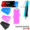 Widened Dustproof Tattoo Pen Protective Bag with Self-Adhesive Features for Coarse and Fine Pens