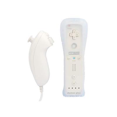 Контроллер Wii One 2 в 1 Motion Plus со встроенным нунчаком движения для Wii White