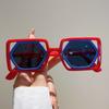 Солнцезащитные очки дизайнерского бренда, полые квадратные, женские, для мужчин, винтажные, модные, милые, трендовые, панк, двухцветные линзы