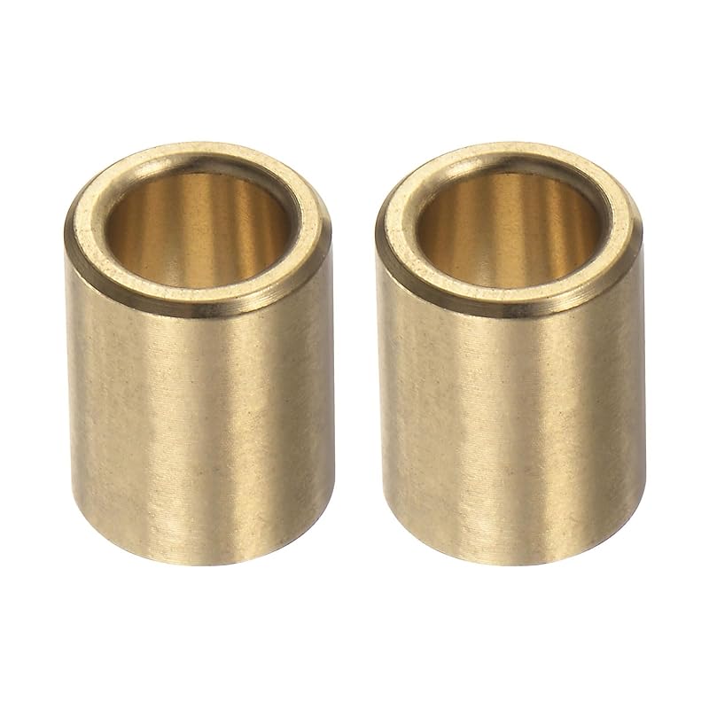 HARFINGTON 2pcs Sleeve Bearings 1/2" Bore 5/8" OD 1" Length Wrapped Oilless Bushings Brass Alloy for Transmission Conveyor Systems