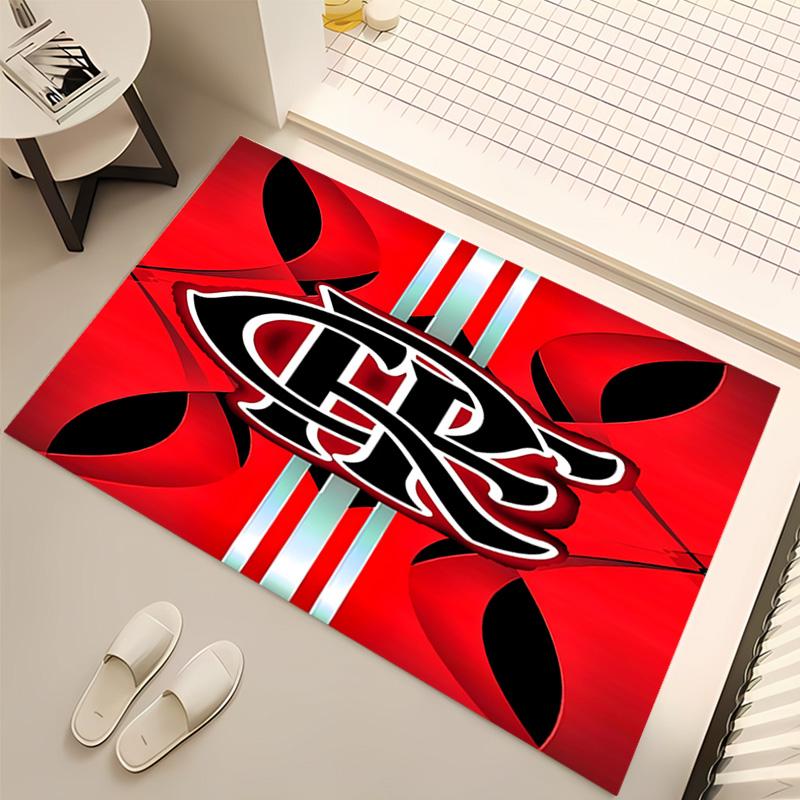 1pc Clube de Regatas do Flamengo Print Area Rug - Soft, Washable Non-Slip Indoor Mat, Living Room, Home Office Decorative Rug,Office Decorative