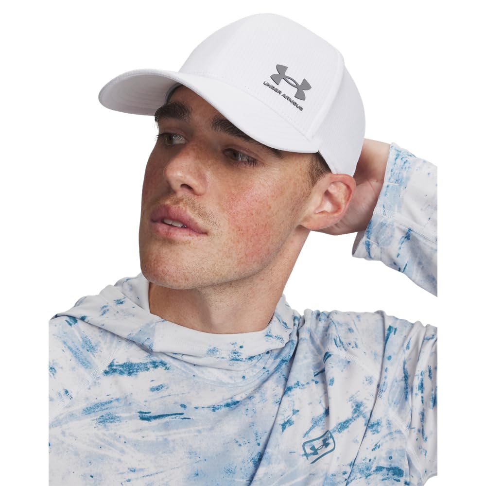 UNDER ARMOUR UA ArmourVent Adjustable Cap 1383440 White Steel ONE SIZE Iso-Chill