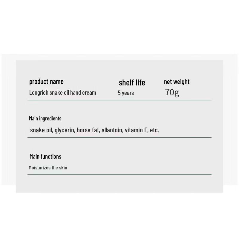 Longrich Snake Oil Hand Cream