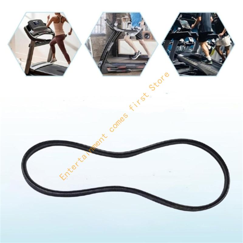 Treadmill Replacement Belt for Drive System Repair, 338 mm Circumference 6 Rib 5 Grooves Black Rubber Belt for Home Gym