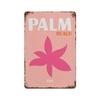 Vintage Metal Signs Decor Modern Scenic Travel Mykonos Palm Miami Wall Art Poster Prints Boho Maximalist Style Picture