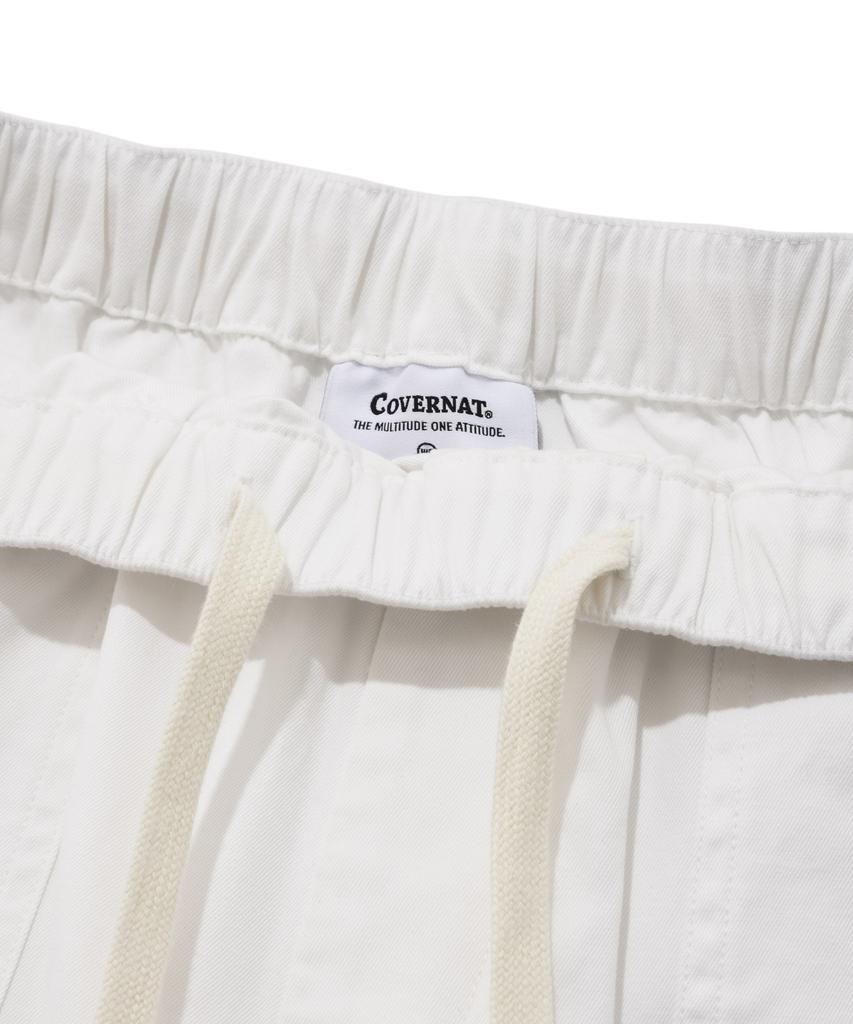 COVERNAT WOMAN Easy Elastic Cotton Pants White