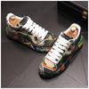 Мода Новые Мужские Роскошные Стразы Металлическая Пластина Платформа Высокие Топы Повседневные Лоферы Мужские Рок Панк Лоферы Кеды для Скейтборда Zapatos Hombre