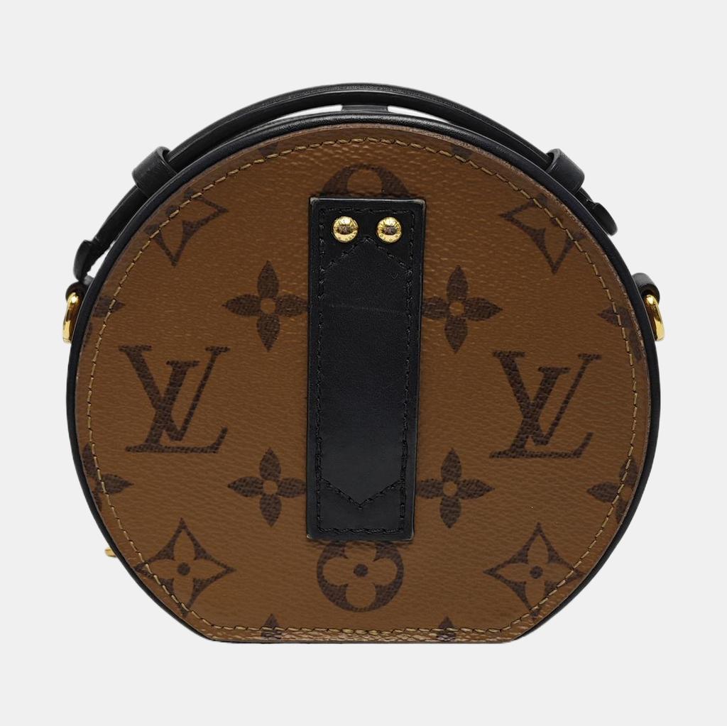 [Б/У] Louis Vuitton Мини-бокс Шляпный 'Коричневый Холст Monogram Reverse' - Отличное состояние #RUBSGE