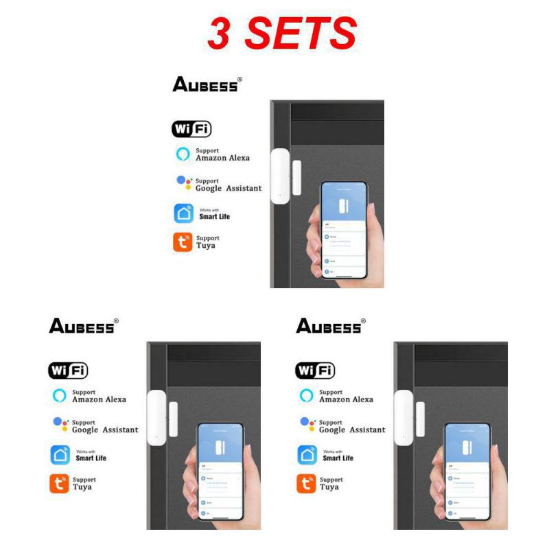 Tuya WiFi Smart Door Sensor Wireless Magnetic Sensor Door Window Open Closed Detectors Автоматизация Домашняя безопасность через Alexa Home