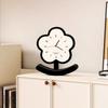 Non-slip Small Flower Pendulum Clock Ornament Tabletop Statue Clock Wood Desk Clock  Bedside