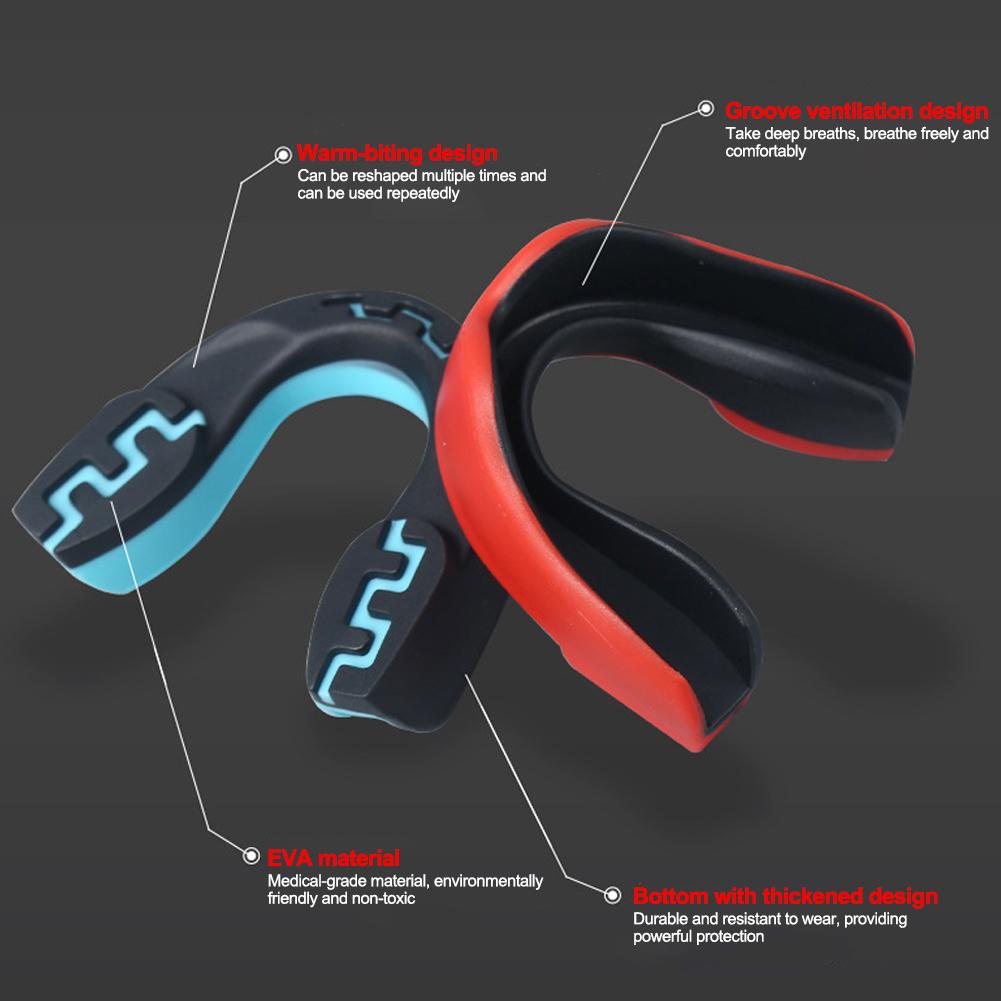 Sport Teeth Guard Cover Boxing Mouthguard EVA Thickened Mouth Guard Anti-slip Teeth Protector for Sanda MMA Karate Taekwondo