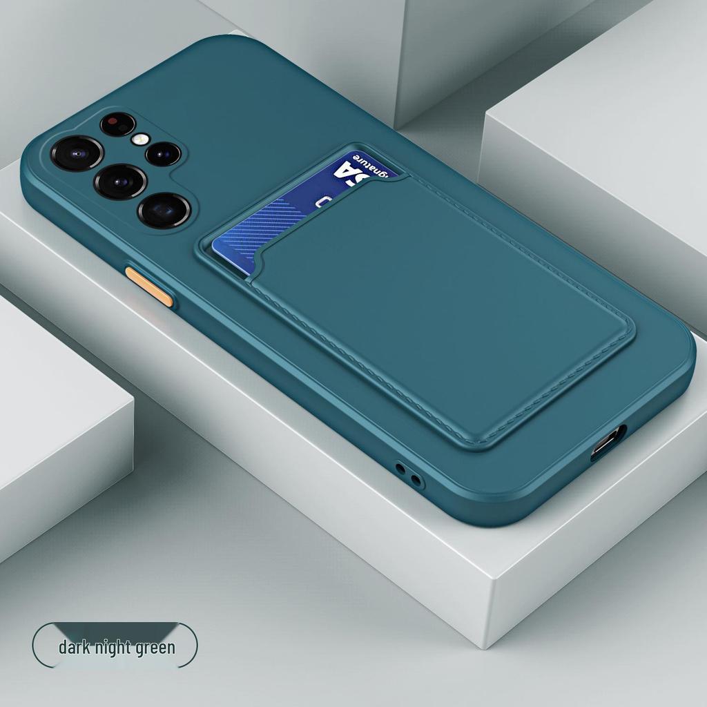 Samsung S25 Ultra Мягкий силиконовый чехол-картхолдер для телефона для Note 20 Ultra