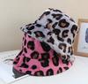 2021 Winter Unisex Custom Furry Fluffy Faux Fur Digital Print Bucket Hat for Daily Casual or Party Wear