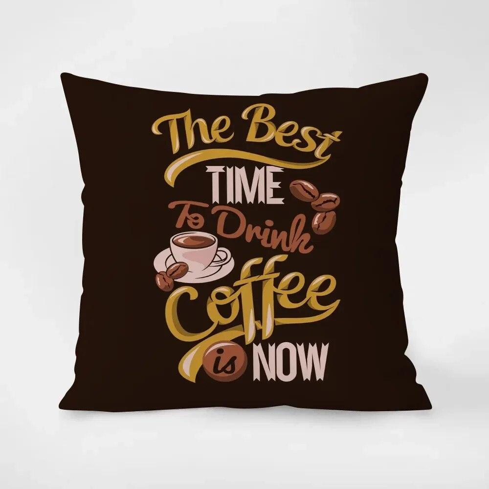 Наволочки с принтом для чашек кофе и чая, декоративные наволочки для кафе, чайного ресторана, чехлы для диванных подушек, украшение для дома