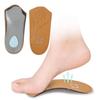 Unisex Leather Orthotics Absorbing Insole Arch Support Pad Flat Foot Orthopedic Half Insole