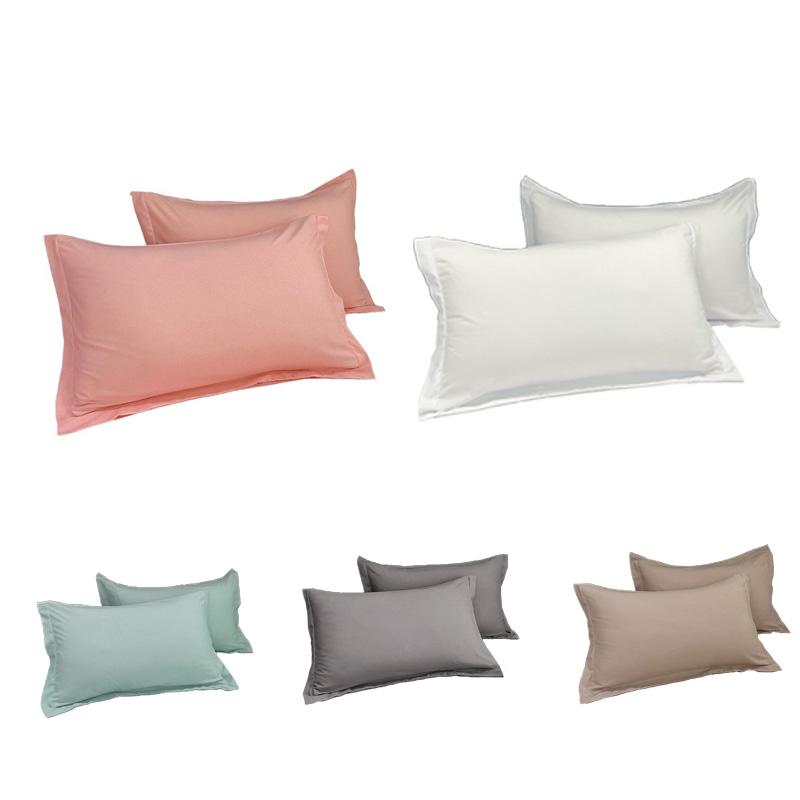 2 шт./компл. 48x74 см удобная наволочка для кровати, домашняя подушка для дивана, чехол для подушки из полиэфирного волокна, однотонный цвет