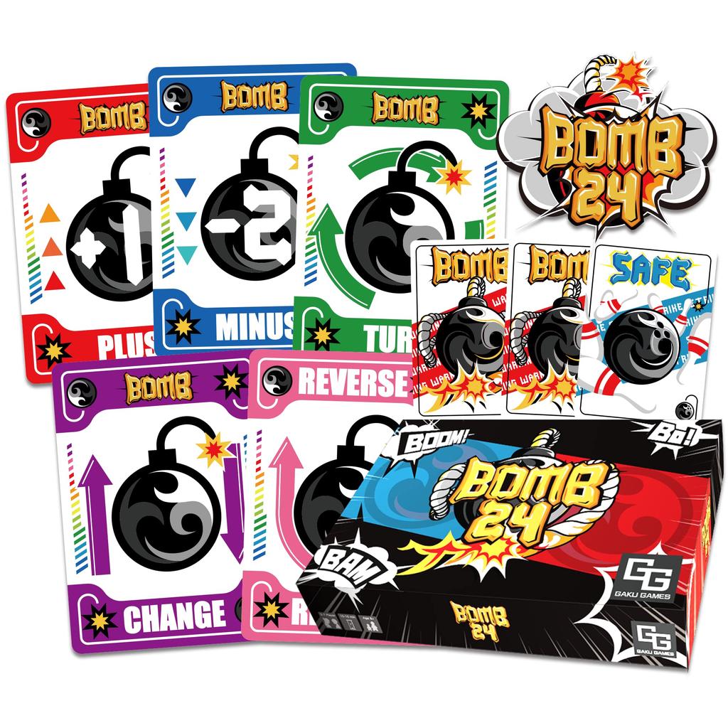 Bomb24 Gakugames Card Game Board Game (3-7 Players, 3-10 Minutes)