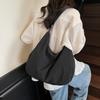 Canvas Bag Messenger Bag Women's Large Capacity Lightweight Casual Dumpling Bag Summer Commuter Versatile Shoulder Bag