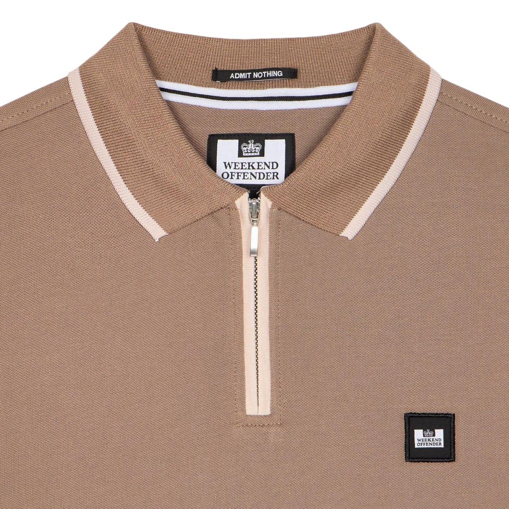Weekend Offender Mens Shore Zipped Polo Shirt