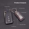 Carbon Fiber Leather Car Logo Keychain Key Ring Pendant For Mitsubishi Lancer Ralliart ASX Mirage Pajero Xpander Attrage L200