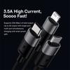Baseus 3-в-1 USB-кабель Micro USB Type-C Быстрая зарядка Micro USB Type-C Кабель для передачи данных Для IP 14 13 Samsung Huawei