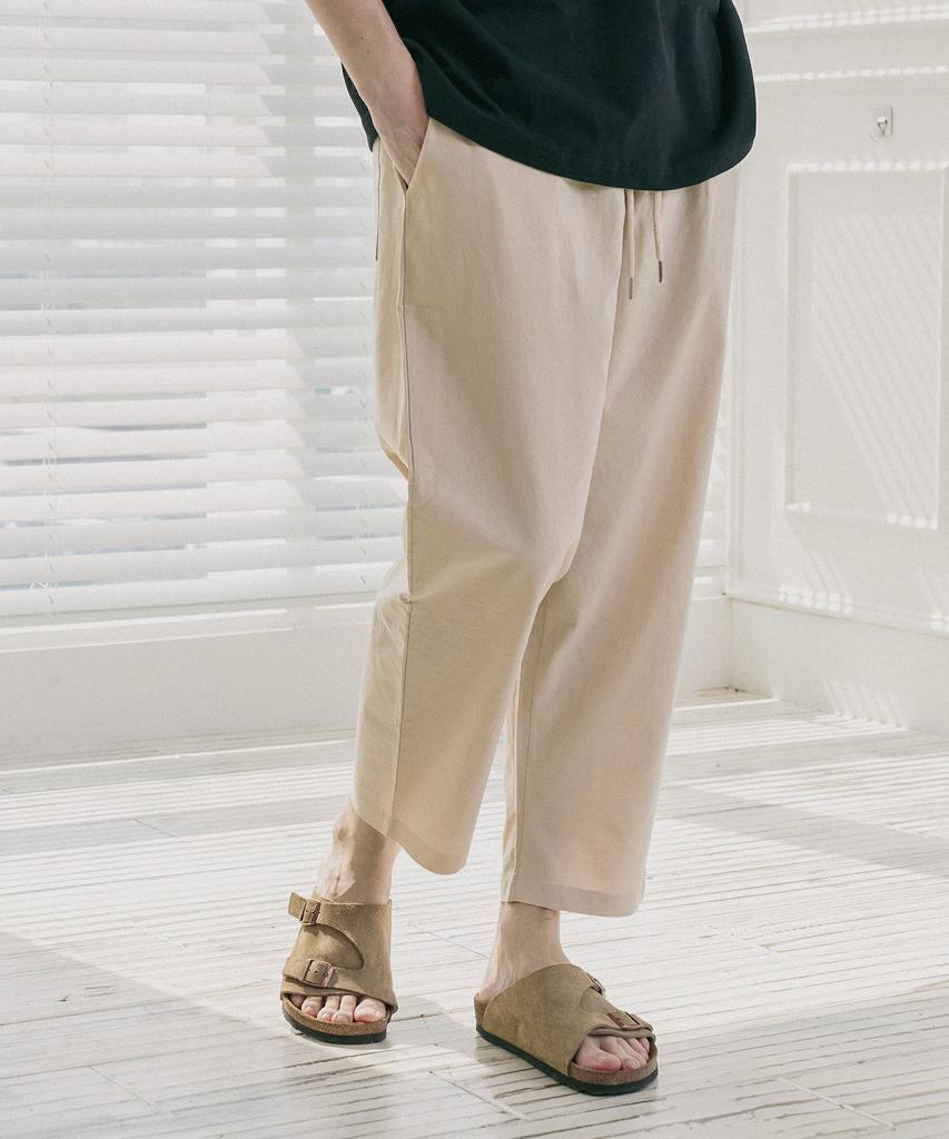PAPERBOY [Package] Linen Cropped Pants 2-Pack - 4 Colors