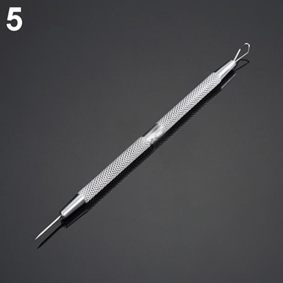 Useful Dual Head Design Acne Needle Stainless Steel White 10 Cm 1 Pc