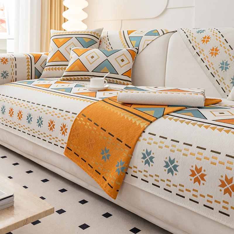 Чехол для дивана Bohemian, универсальный нескользящий коврик для дивана, устойчивый к царапинам, подходит для домашних животных, защитный чехол, 1, 2, 3, 4 л