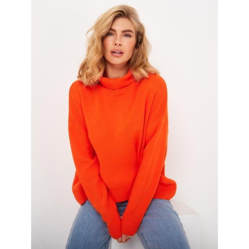 Basic Green Oversized Sweater for Women Pullovers Turtleneck Rose Red Winter Women's Knitted Top Warm Soft Girl Baggy Sweaters