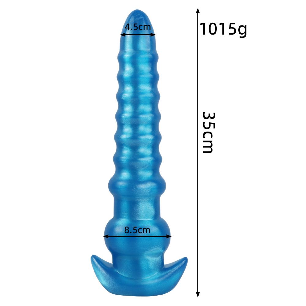 Anal plug dildo blue diamond thread wearable anal dilator male and female G-spot stimulation masturbator role-playing SM Sex toy