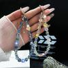 Sparkle Crystal Bead Pendant Clear Phone Charm Keychain Fashion Wrist Phone Lanyard