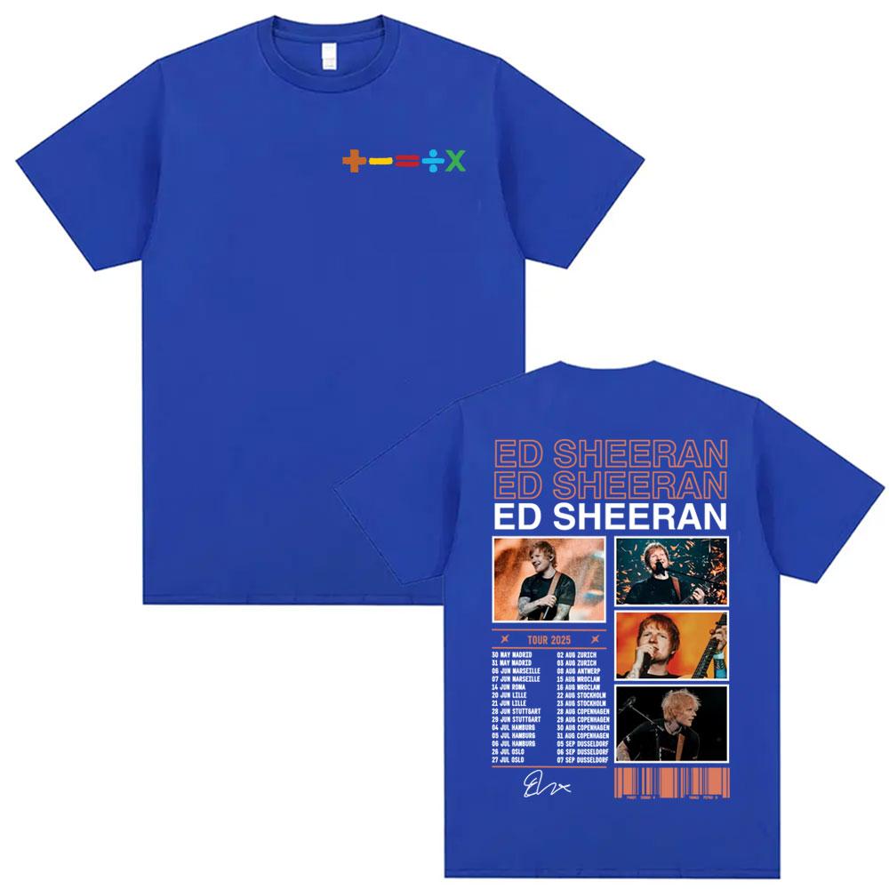 Ed Sheeran Tour 2025 Graphic Tee Shirt Unisexs Retro 90s Hip Hop Pop Music Tshirt Unisex Summer ONeck Tops Short Sleeve T Shirts
