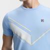 FILA T Shirts Men's Bell Blue Crew Neck Moderate Straight Fit A11M433113FLB