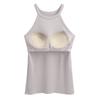 Женское нижнее белье для спины с подушкой для груди, без рукавов, свисающая горловина, майка