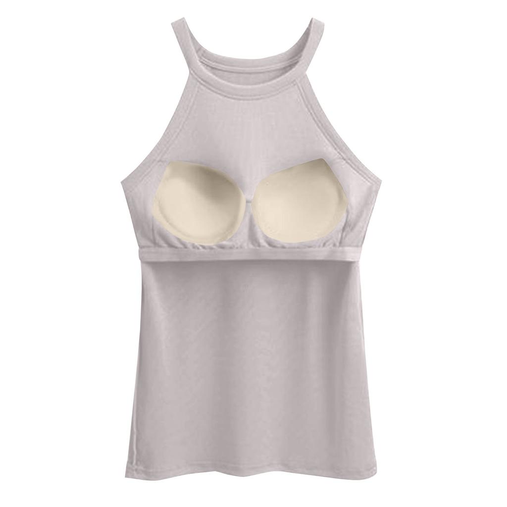 Женское нижнее белье для спины с подушкой для груди, без рукавов, свисающая горловина, майка