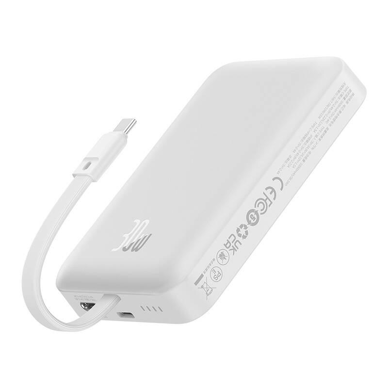 Магнитный Powerbank Baseus Magnetic Mini 10000 мАч, USB-C 30 Вт Magsafe (Белый)